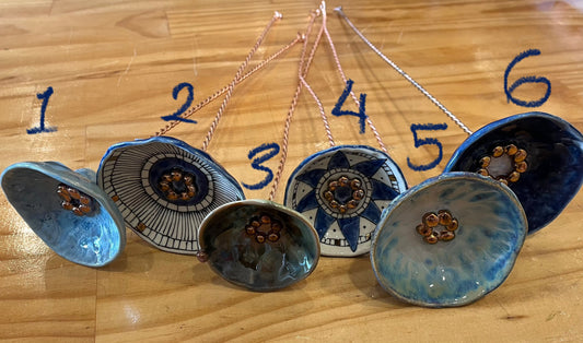 Mae Button - Mini bee baths August Blues