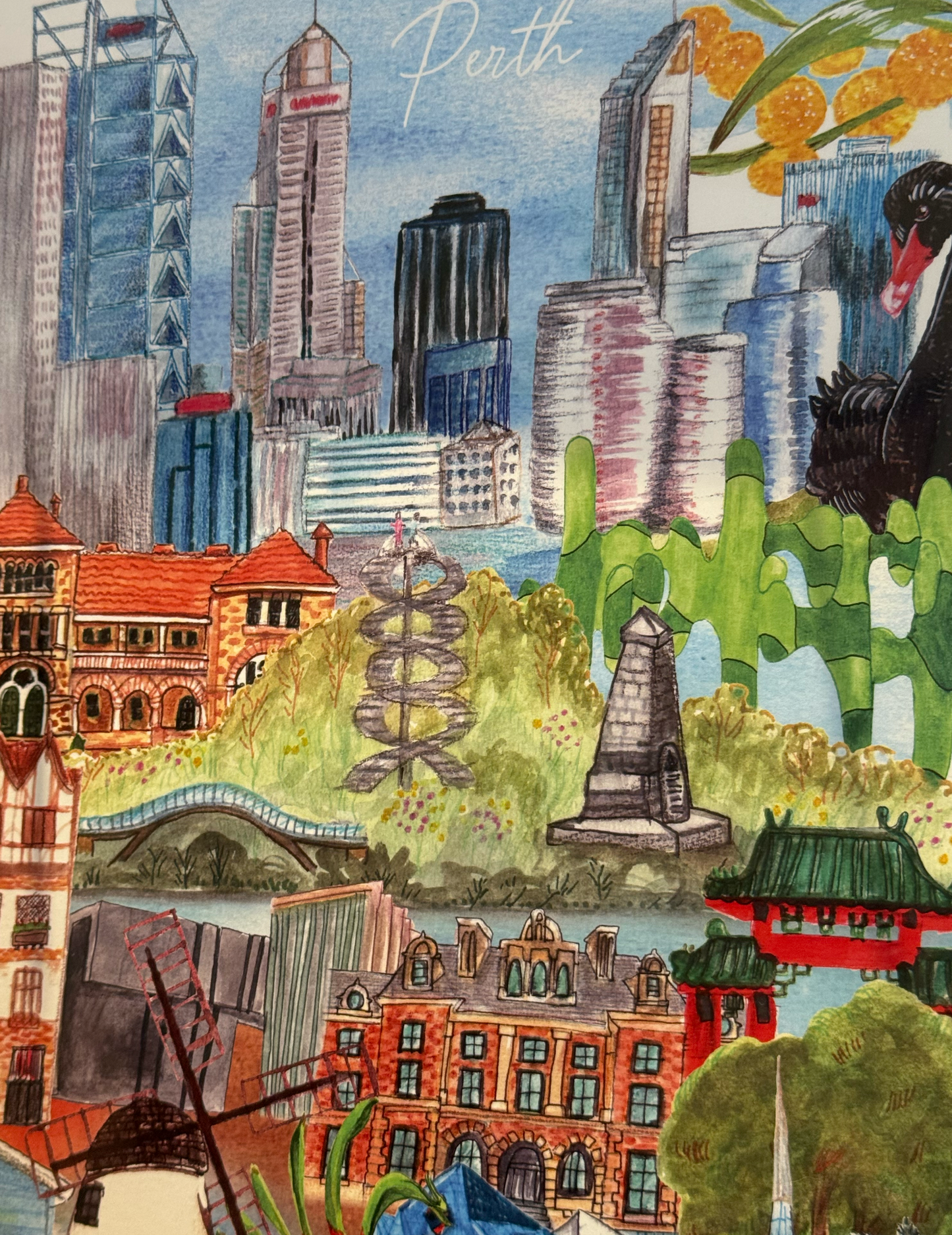 Kim Berry - Perth City Print