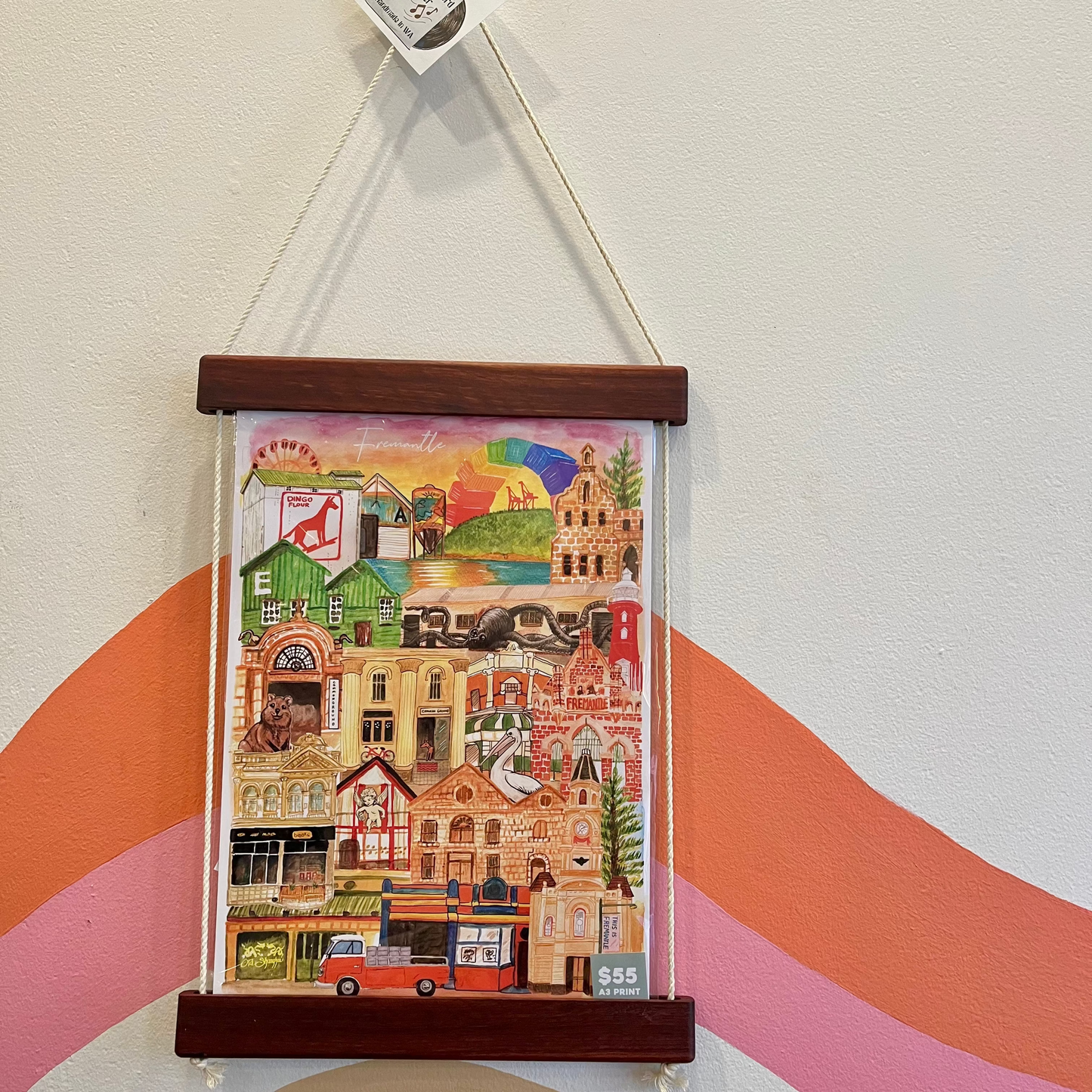 Wooden print and record holder