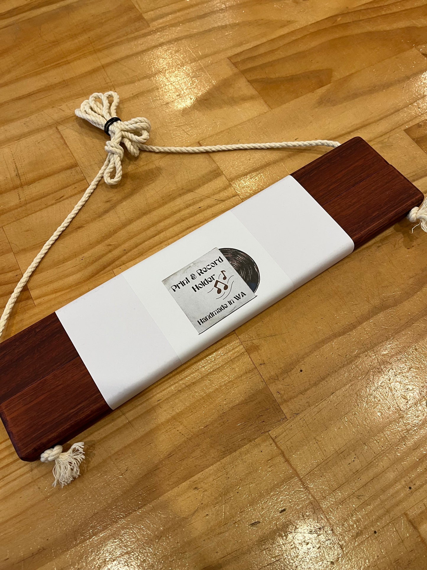 Wooden print and record holder