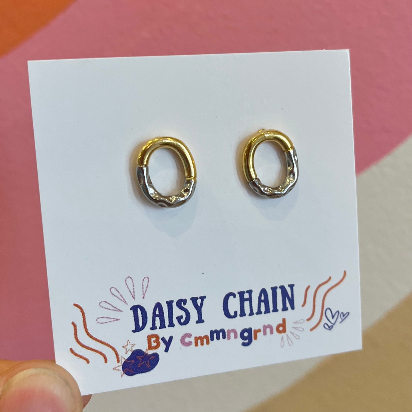 Daisy Chain Two Tone Earrings