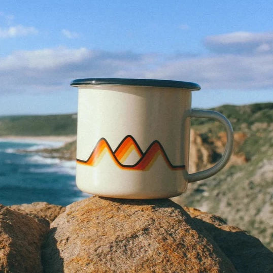 Salty Dunes Enamel Mugs