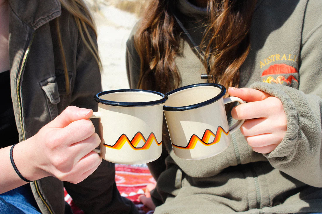 Salty Dunes Enamel Mugs